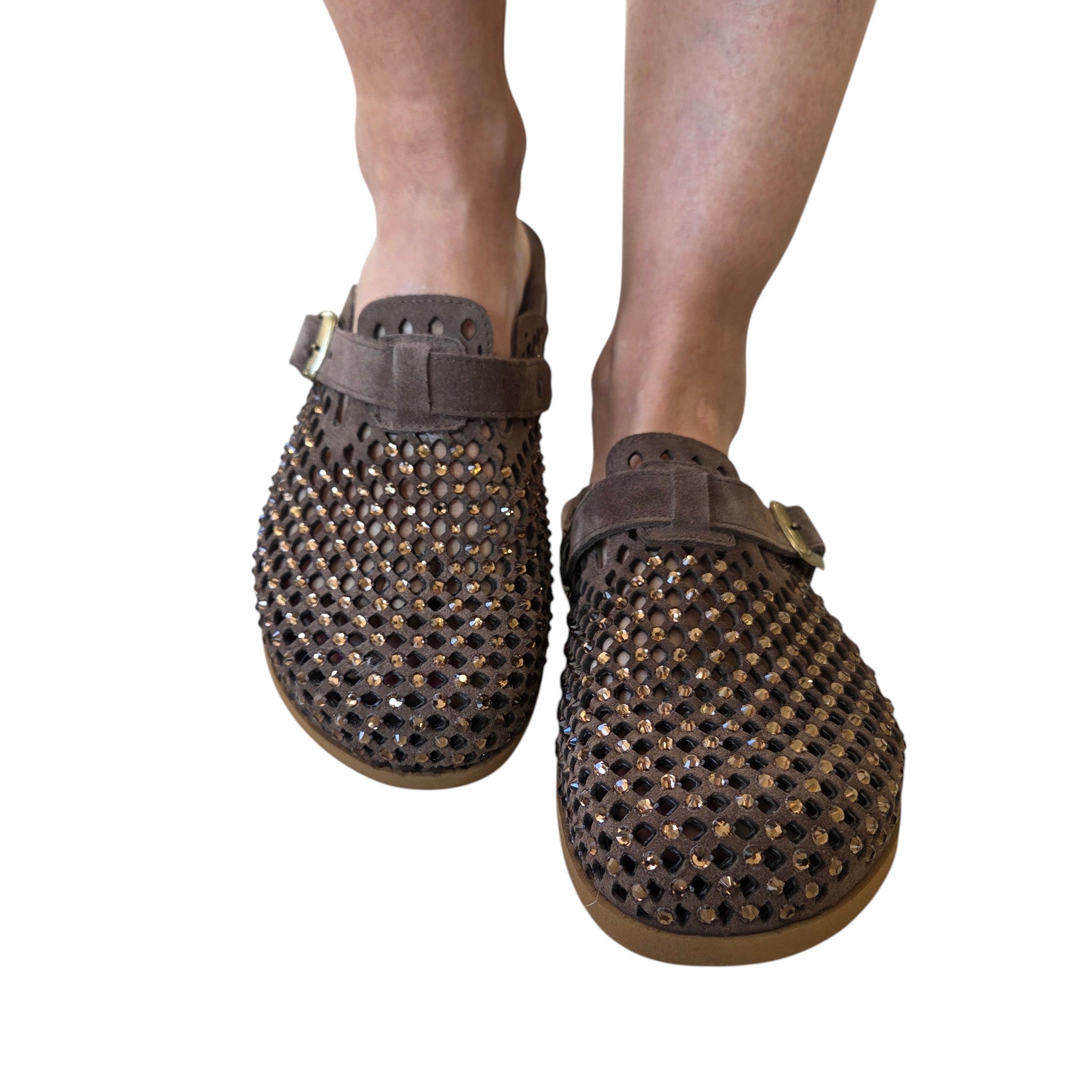 Metisse Sabot Donna camoscio testa di moro www.offidani.it