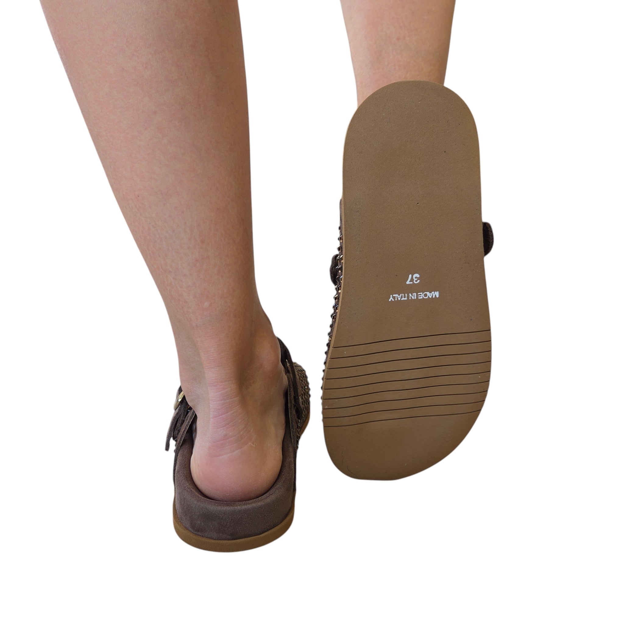 Metisse Sabot Donna camoscio testa di moro www.offidani.it