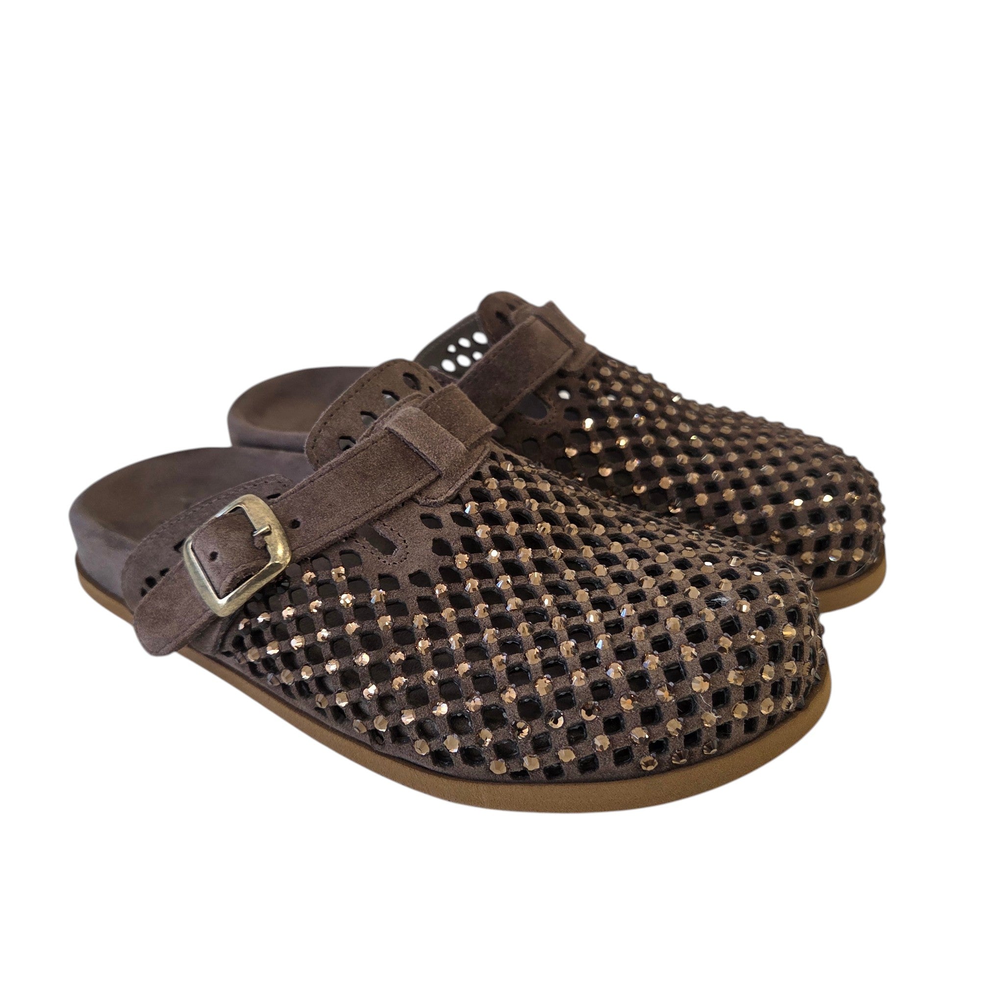 Metisse Sabot Donna camoscio testa di moro www.offidani.it