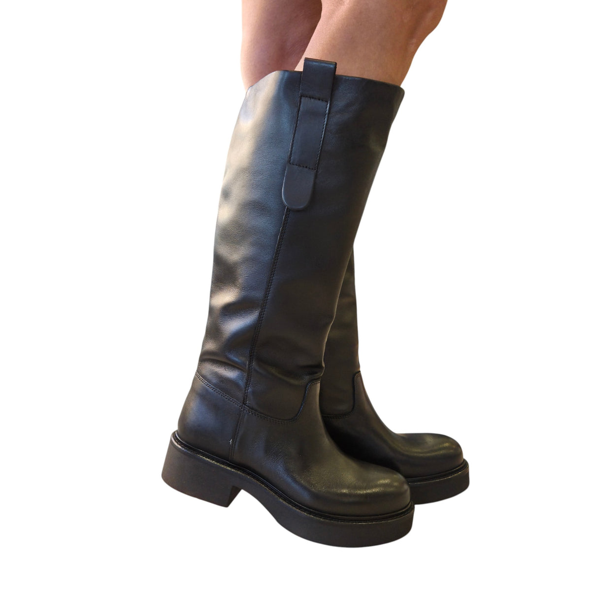 Metisse stivale biker donna pelle nero www.offidani.it