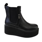 Paciotti 4US stivaletto zeppa donna pelle nero www.offidani.it