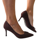 Paciotti 4US dècolletè donna camoscio marrone www.offidani.it