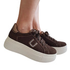 Paciotti 4US sneakers donna camoscio marrone www.offidani.it