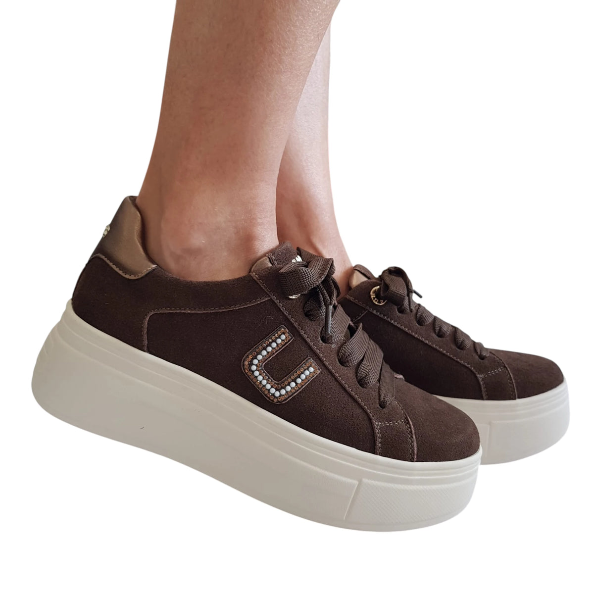 Paciotti 4US sneakers donna camoscio marrone www.offidani.it