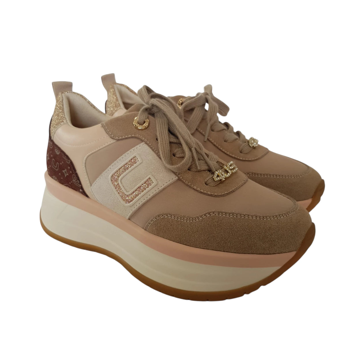 Paciotti 4US sneakers donna beige www.offidani.it