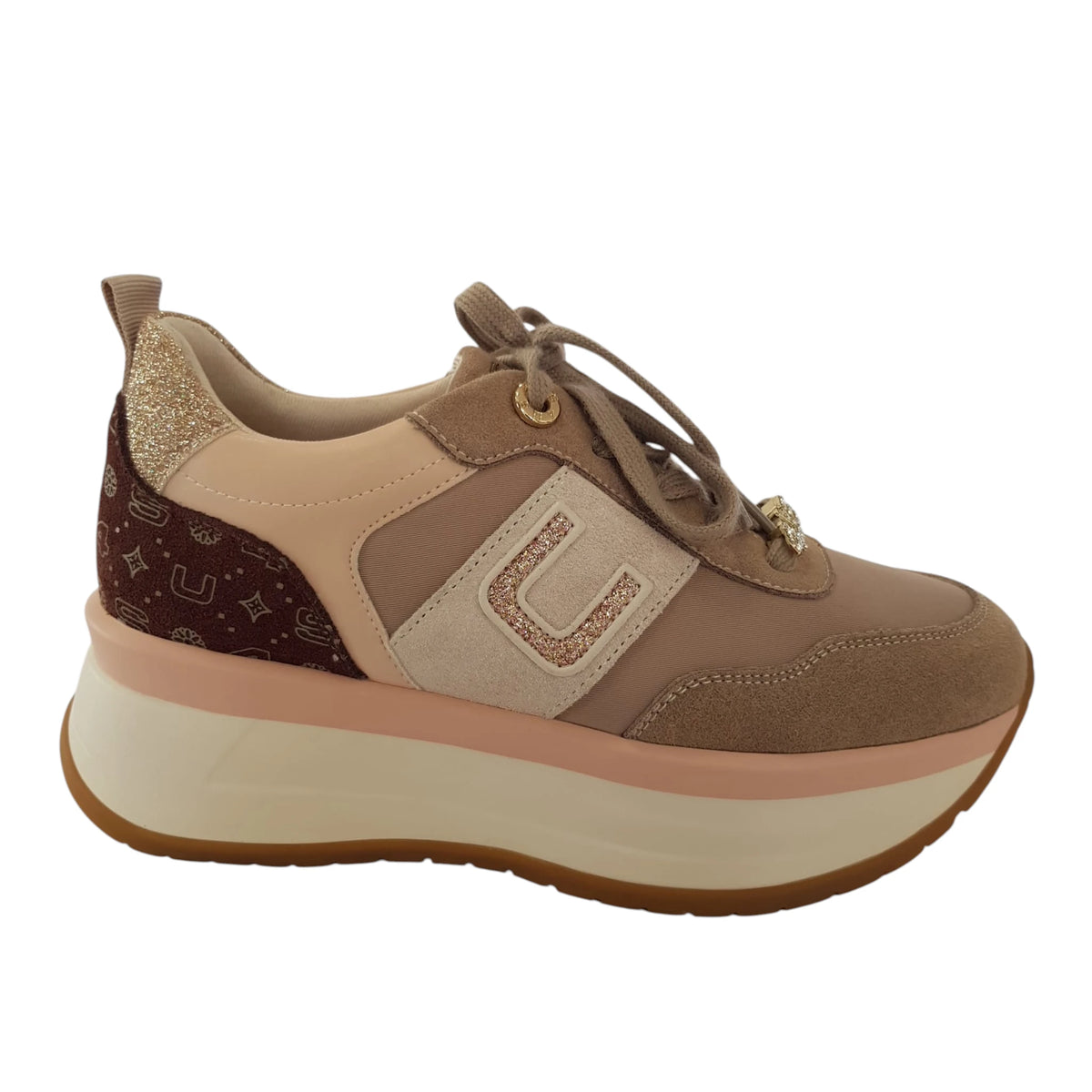 Paciotti 4US sneakers donna beige www.offidani.it