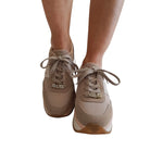 Paciotti 4US sneakers donna beige www.offidani.it