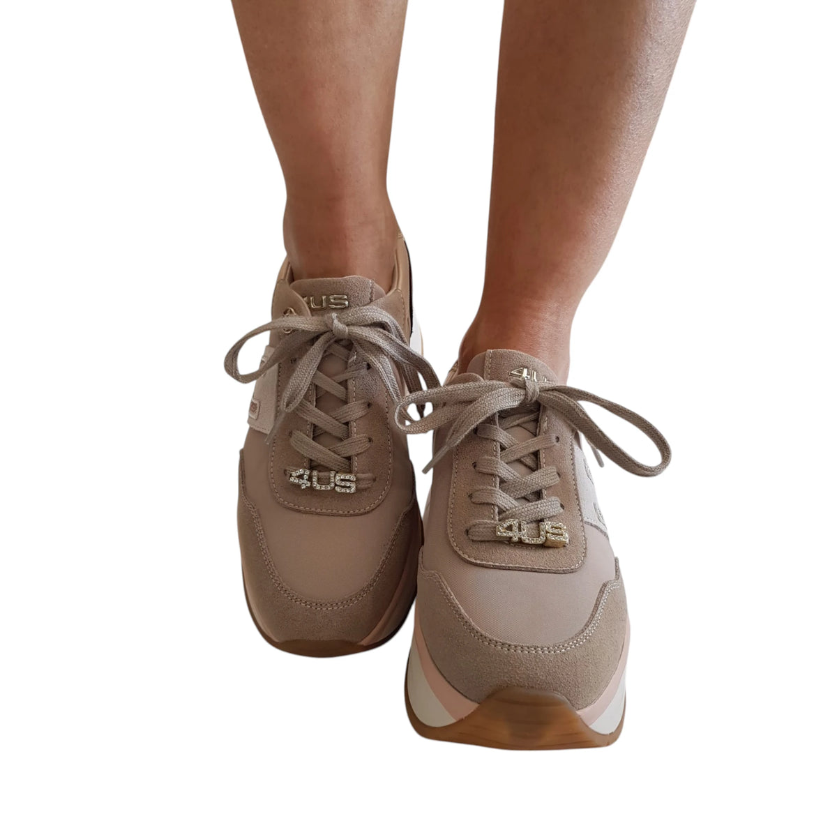 Paciotti 4US sneakers donna beige www.offidani.it