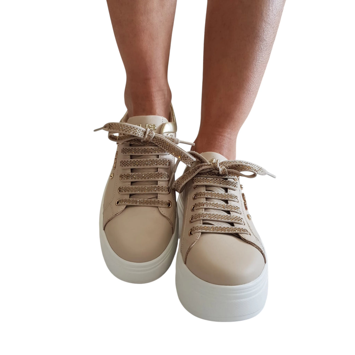 Paciotti 4US sneakers donna beige www.offidani.it