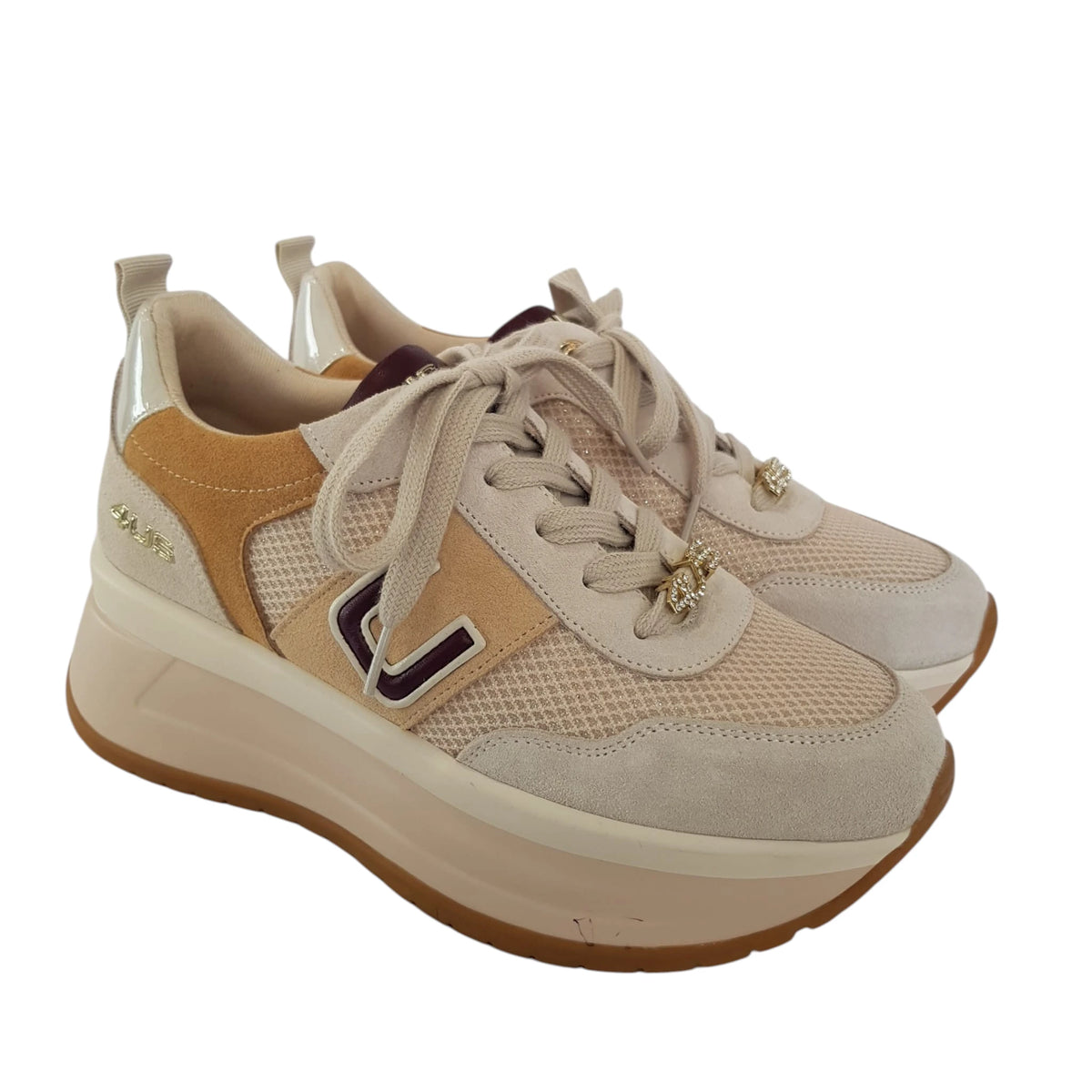 Paciotti 4US sneakers donna beige www.offidani.it