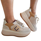 Paciotti 4US sneakers donna beige www.offidani.it