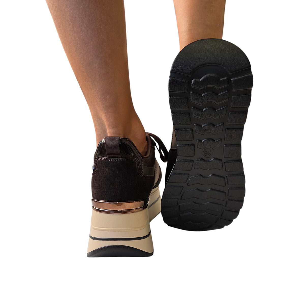 Paciotti 4US sneakers donna marrone www.offidani.it
