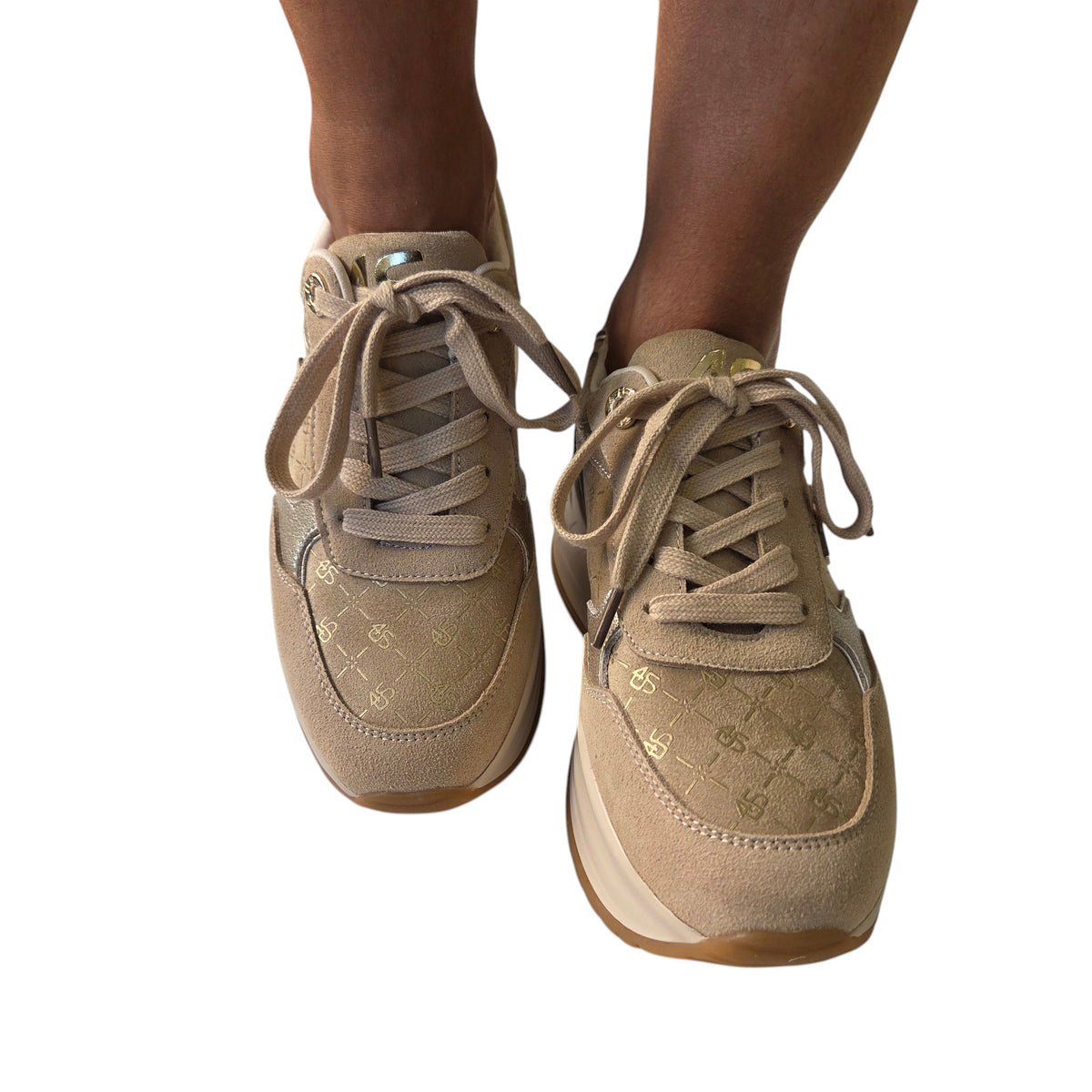 Paciotti 4US sneakers donna beige www.offidani.it