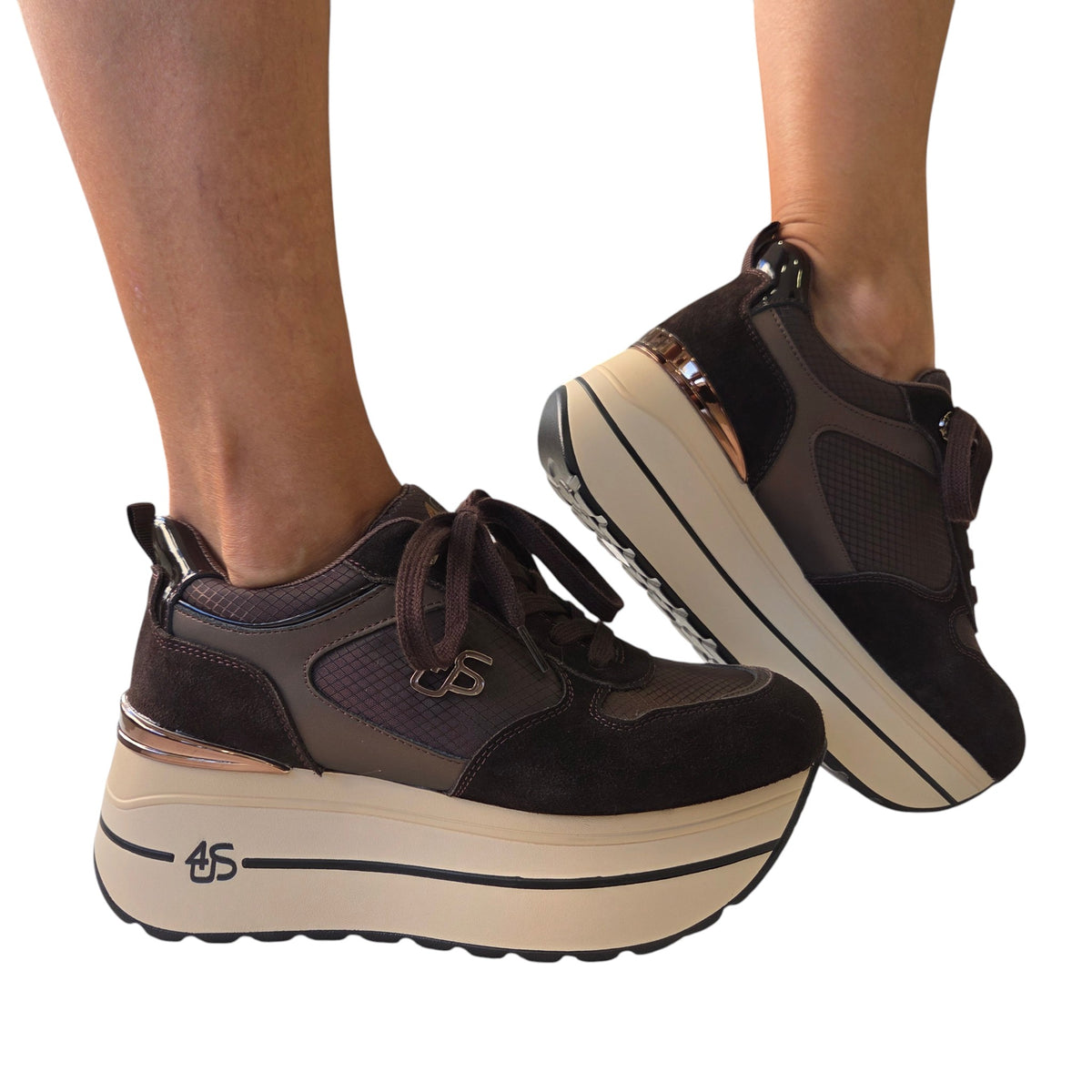 Paciotti 4US sneakers donna marrone www.offidani.it