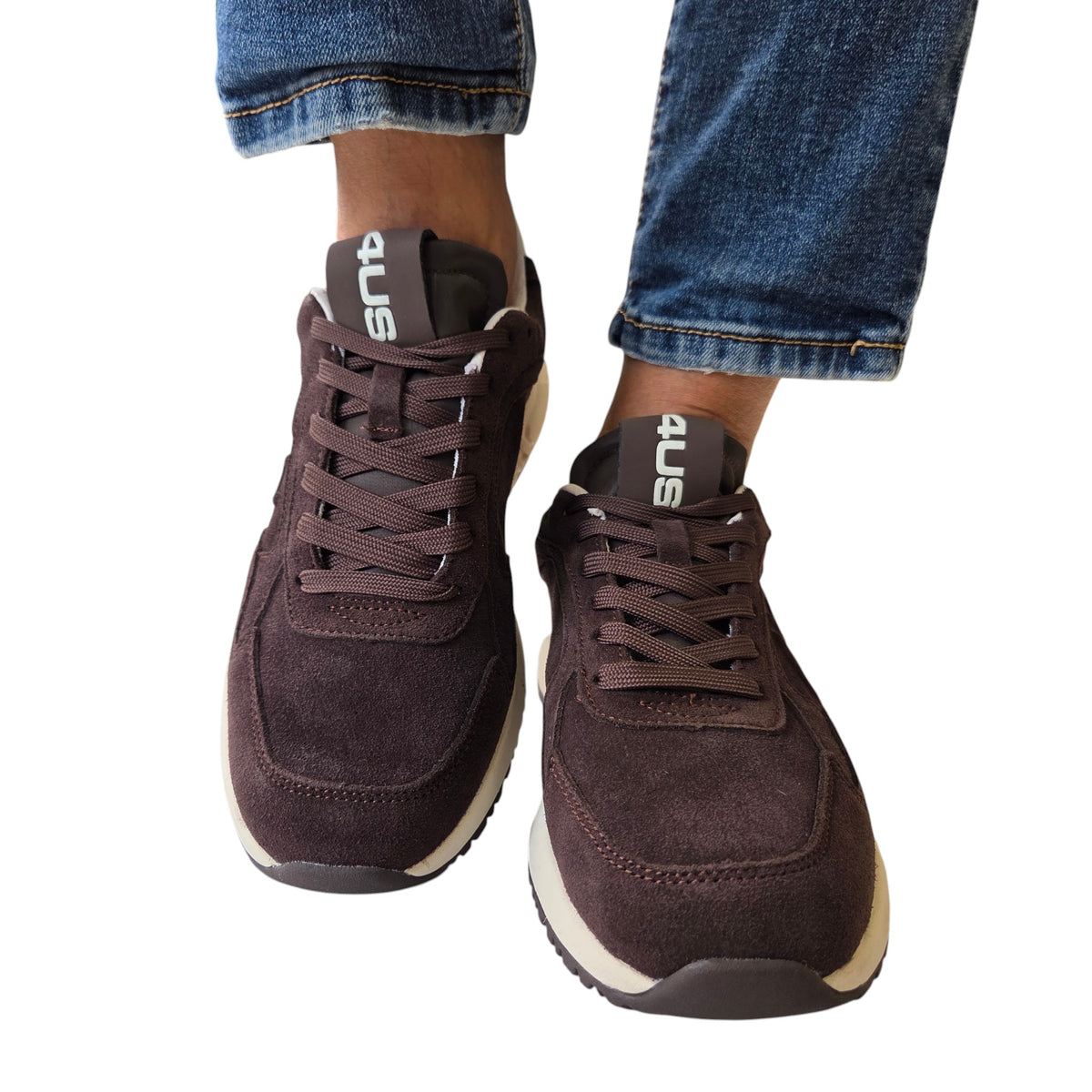 Paciotti 4US sneakers uomo camoscio marrone www.offidani.it
