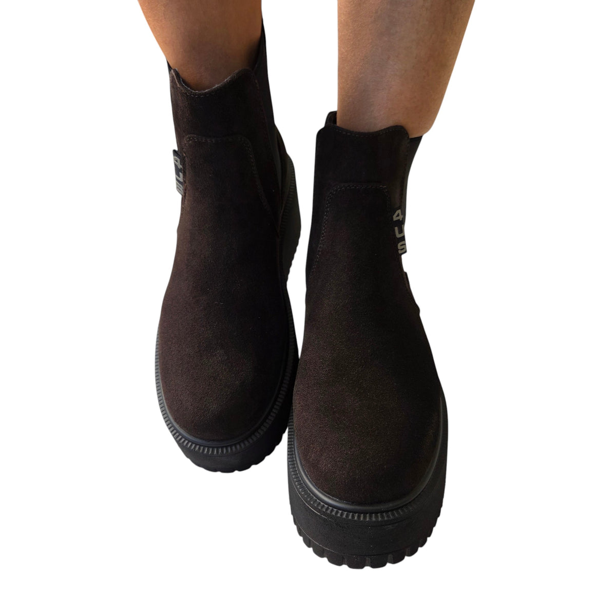 Paciotti 4US stivaletto zeppa donna camoscio marrone www.offidani.it