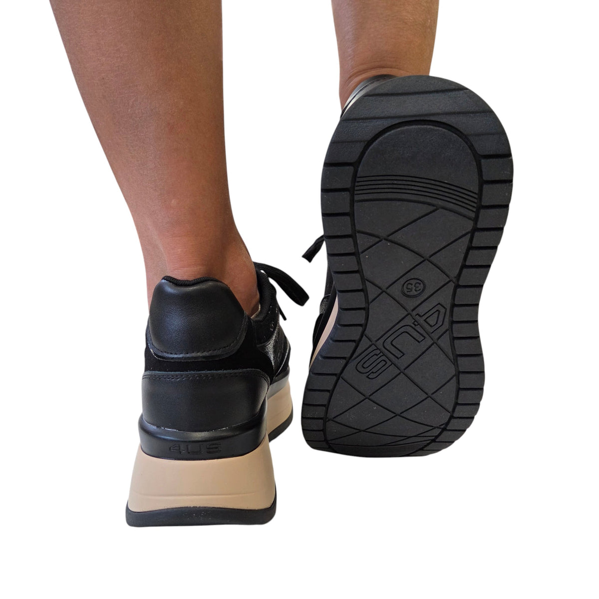 Paciotti 4US sneakers donna nera www.offidani.it