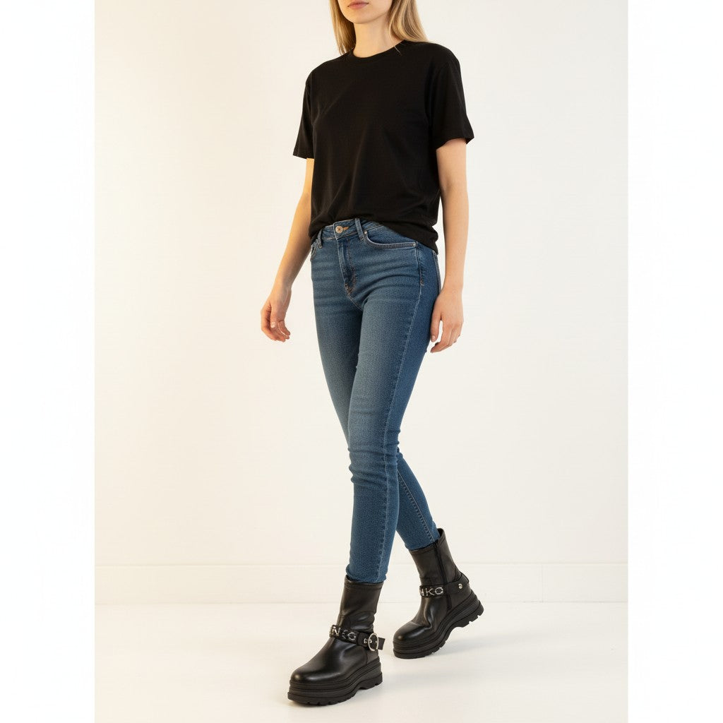 Pinko anfibio donna pelle nero www.offidani.it