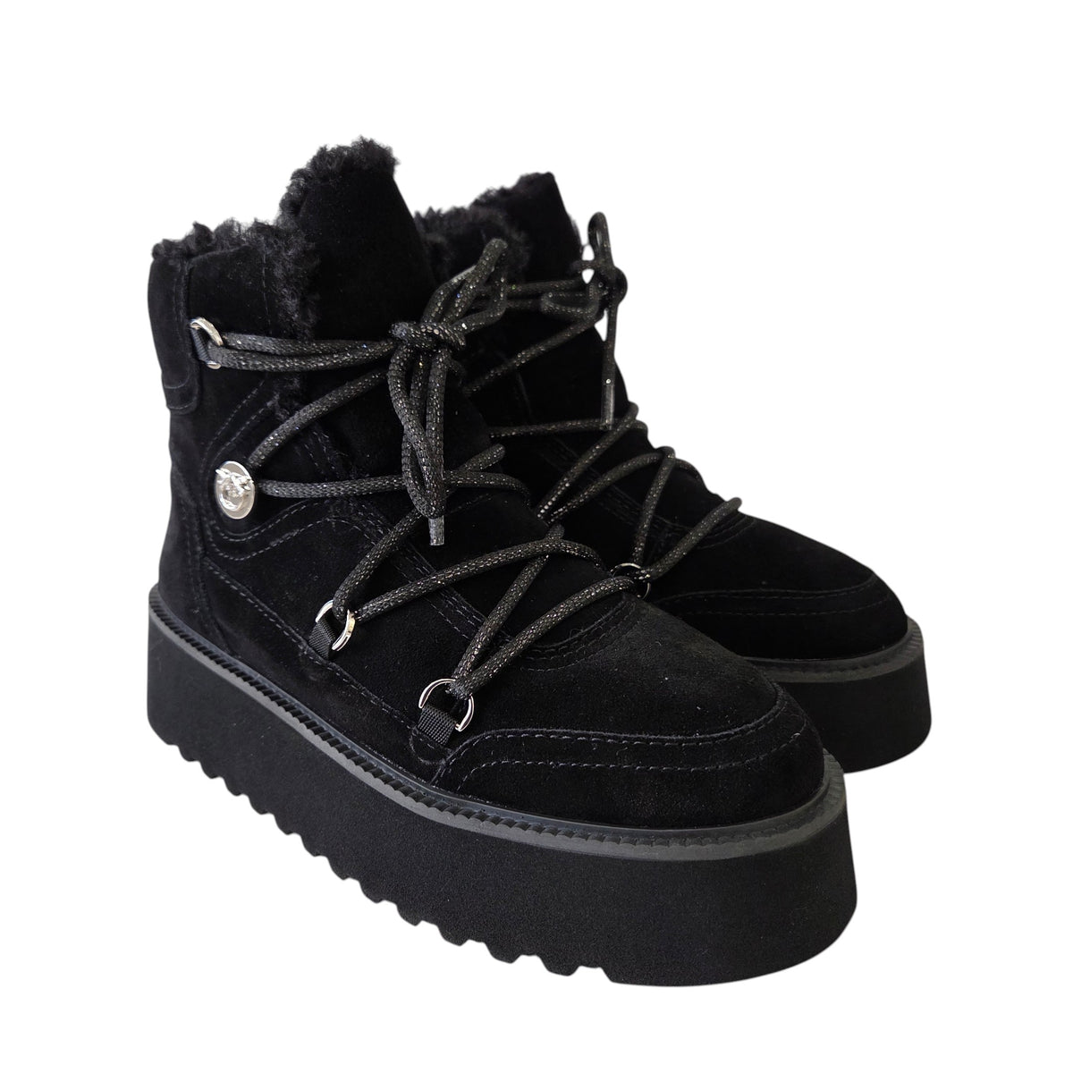 Pinko stivaletto donna suede nero www.offidani.it