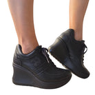 Rucoline sneaker donna pelle nera www.offidani.it