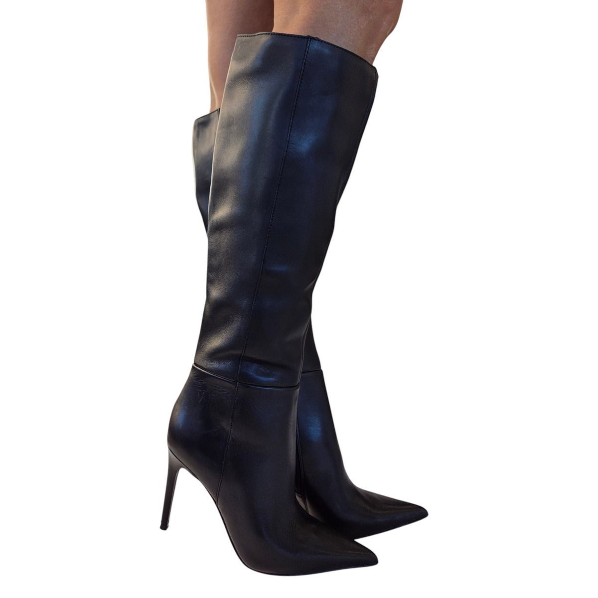 Steve Madden stivale donna pelle nero www.offidani.it