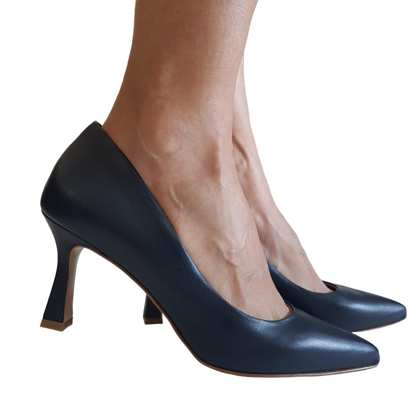 Pediconfort Décolleté Donna In Pelle Con Chiusura A Strappo – Tacco Piatto, Comode Scarpe Eleganti