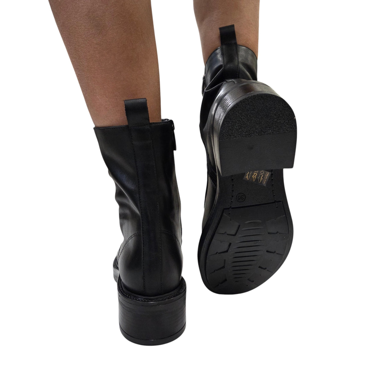 Tattoo stivaletto donna pelle nero www.offidani.it