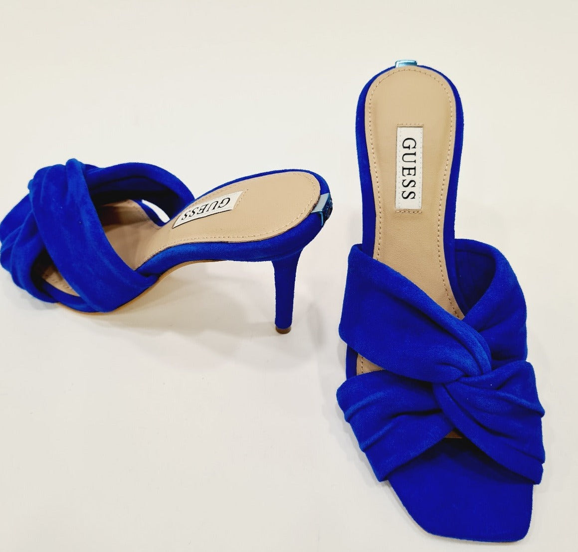 Sabot blu sales con tacco