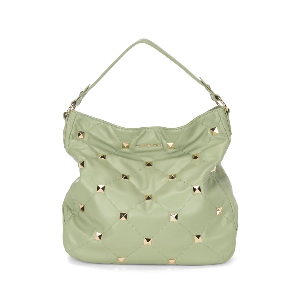 Tosca Blu Ranuncolo Borsa sacca grande con applicazioni colore verde
